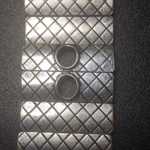 Silver Tone & Rhinestone Buckle Stretch Bracelet - Picture 5 of 8